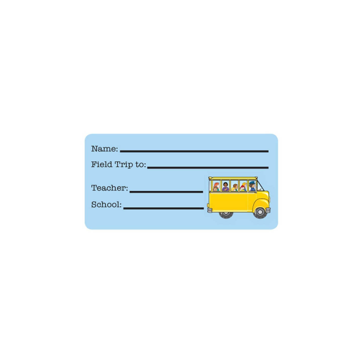 Creative Shapes Etc. Field Trip Nametags, 1-5/8" x 3-1/4" , Pack of 36