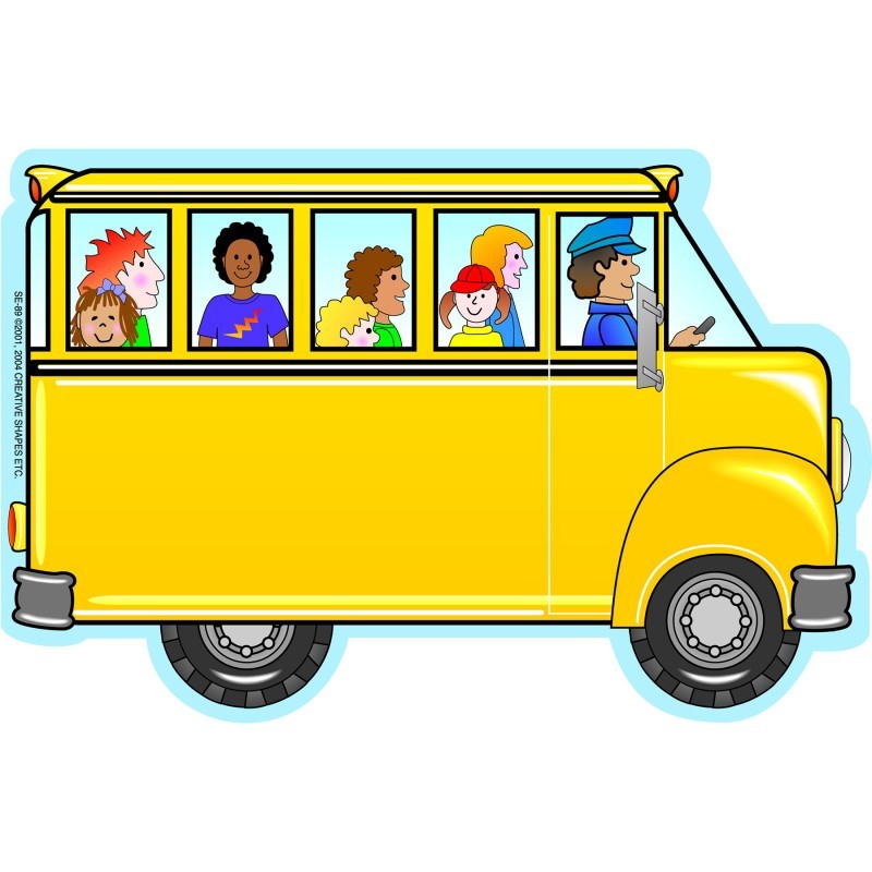 Creative Shapes Etc. Notepad, Bus with Kids, Large, 50 Sheets