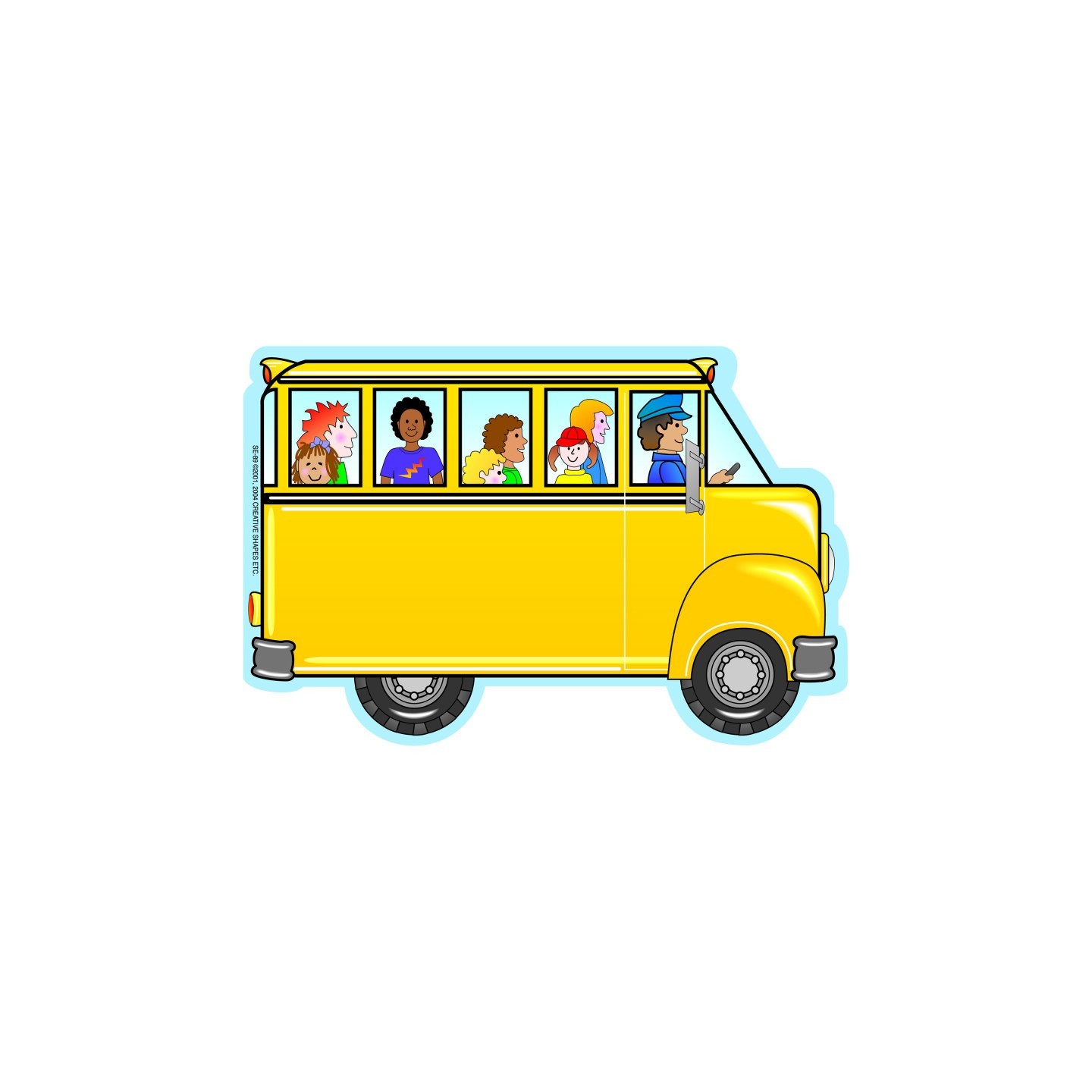 Creative Shapes Etc. Notepad, Bus with Kids, Large, 50 Sheets