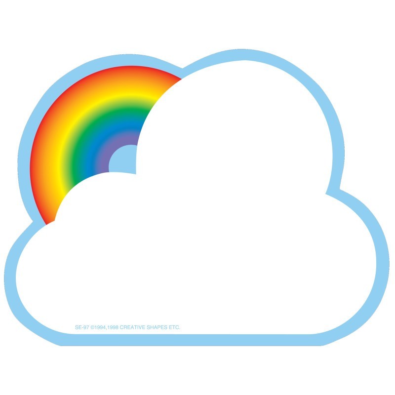 Creative Shapes Etc. Notepad, Rainbow, Large, 5" x 7", 50 Sheets