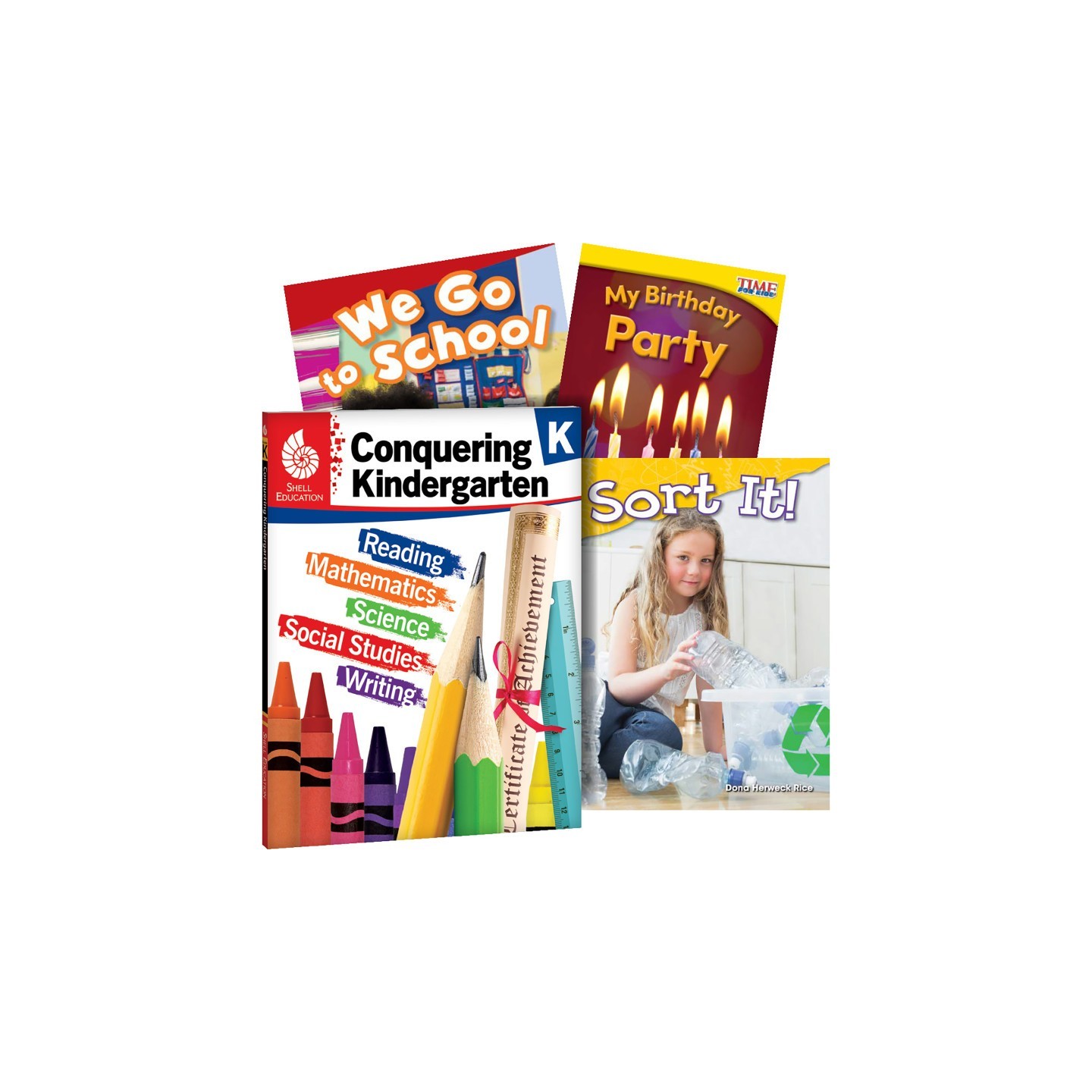 Shell Education Conquering Kindergarten, 4-Book Set