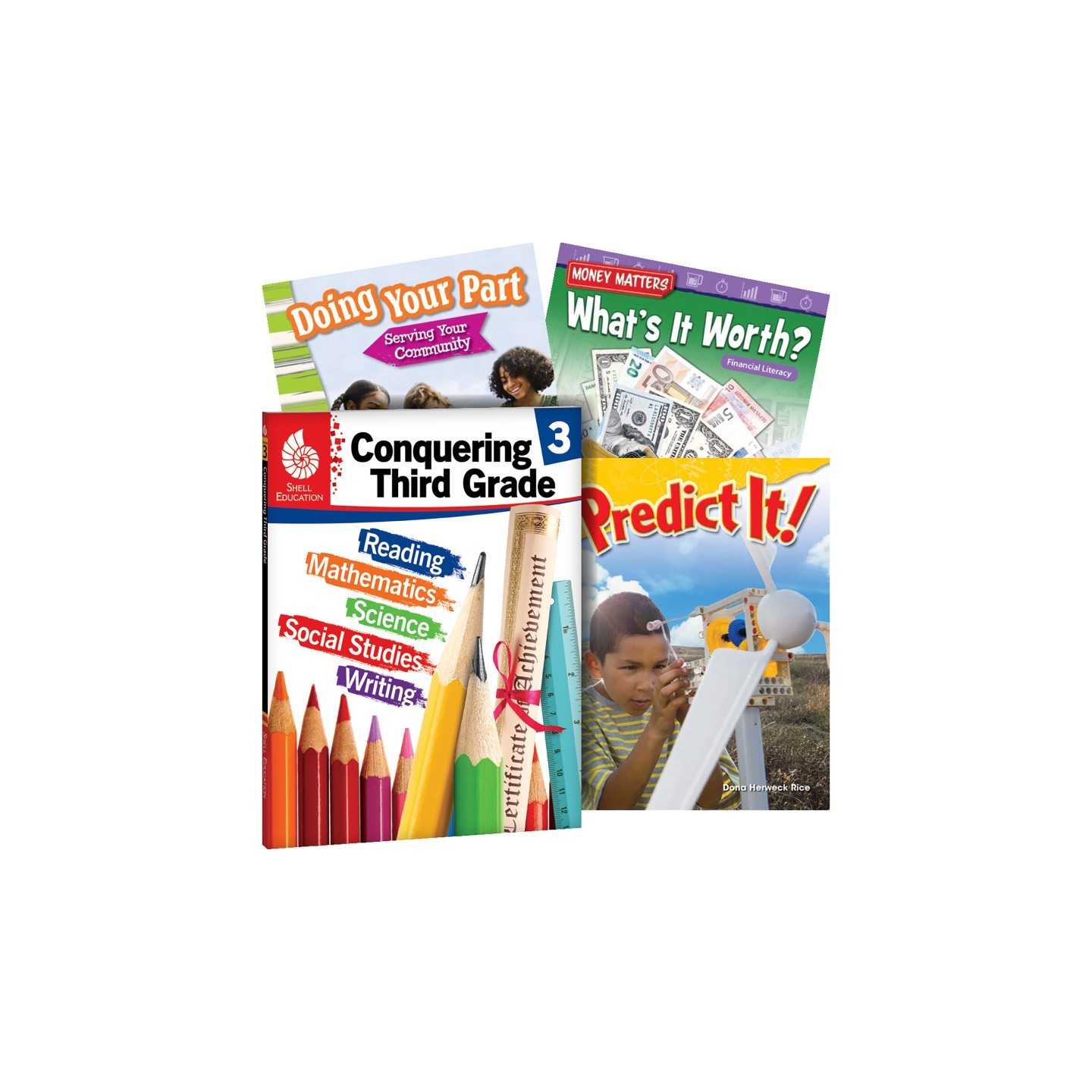 Shell Education Conquering Third Grade, 4-Book Set