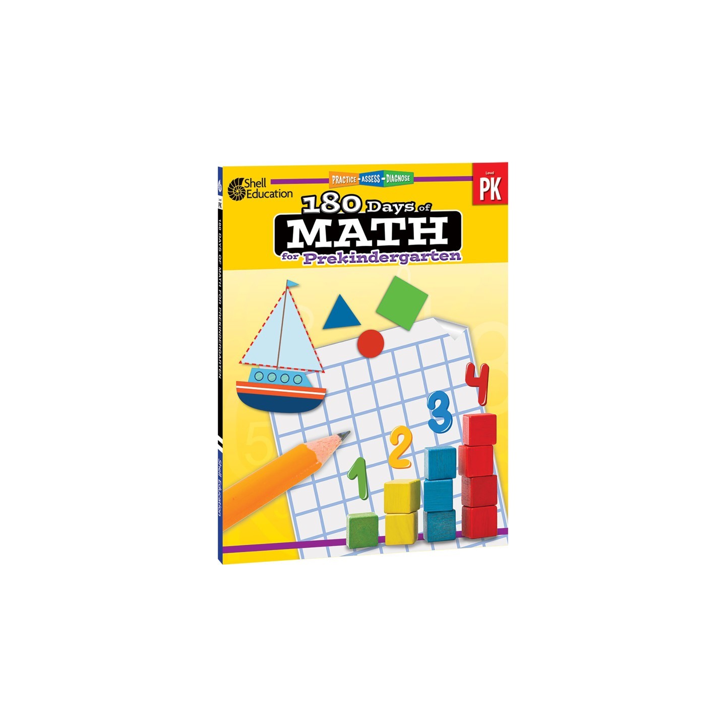 Shell Education 180 Days of Math Workbook, Grade PreK