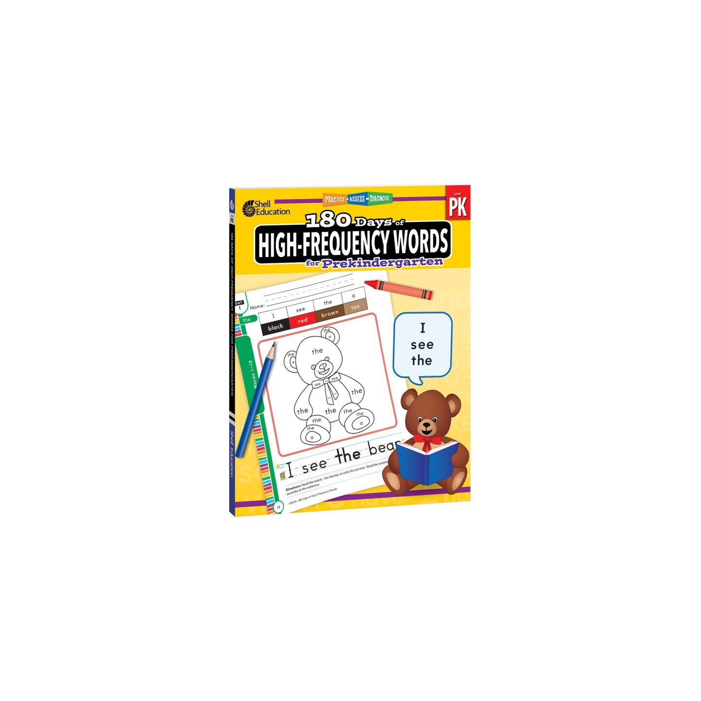Shell Education 180 Days of High-Frequency Words for Prekindergarten