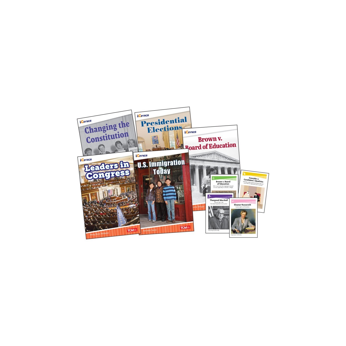 Teacher Created Materials iCivics Grade 1: Leadership & Responsibility 5-Book Set + Game Cards