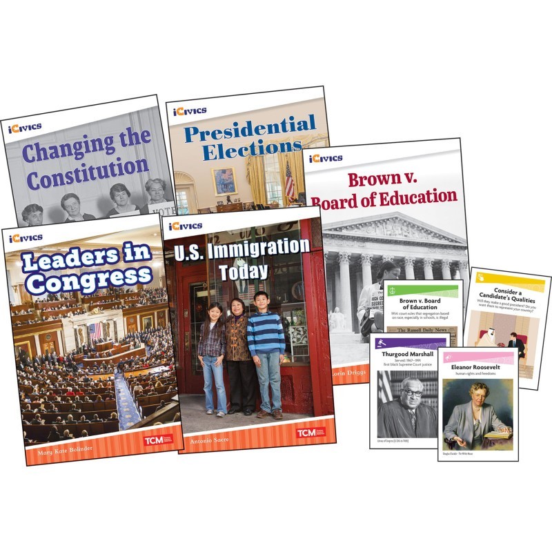 Teacher Created Materials iCivics Grade 5: Leadership & Responsibility 5-Book Set + Game Cards