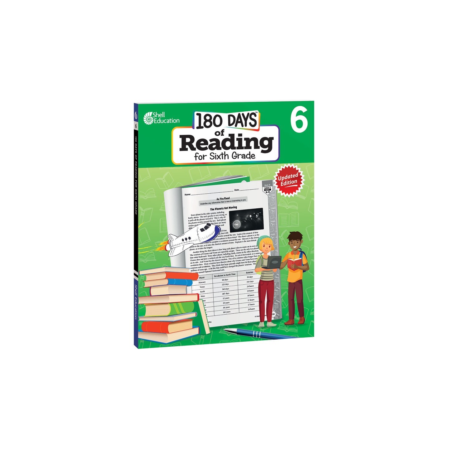 Shell Education 180 Days of Reading 2nd Edition, Grade 6