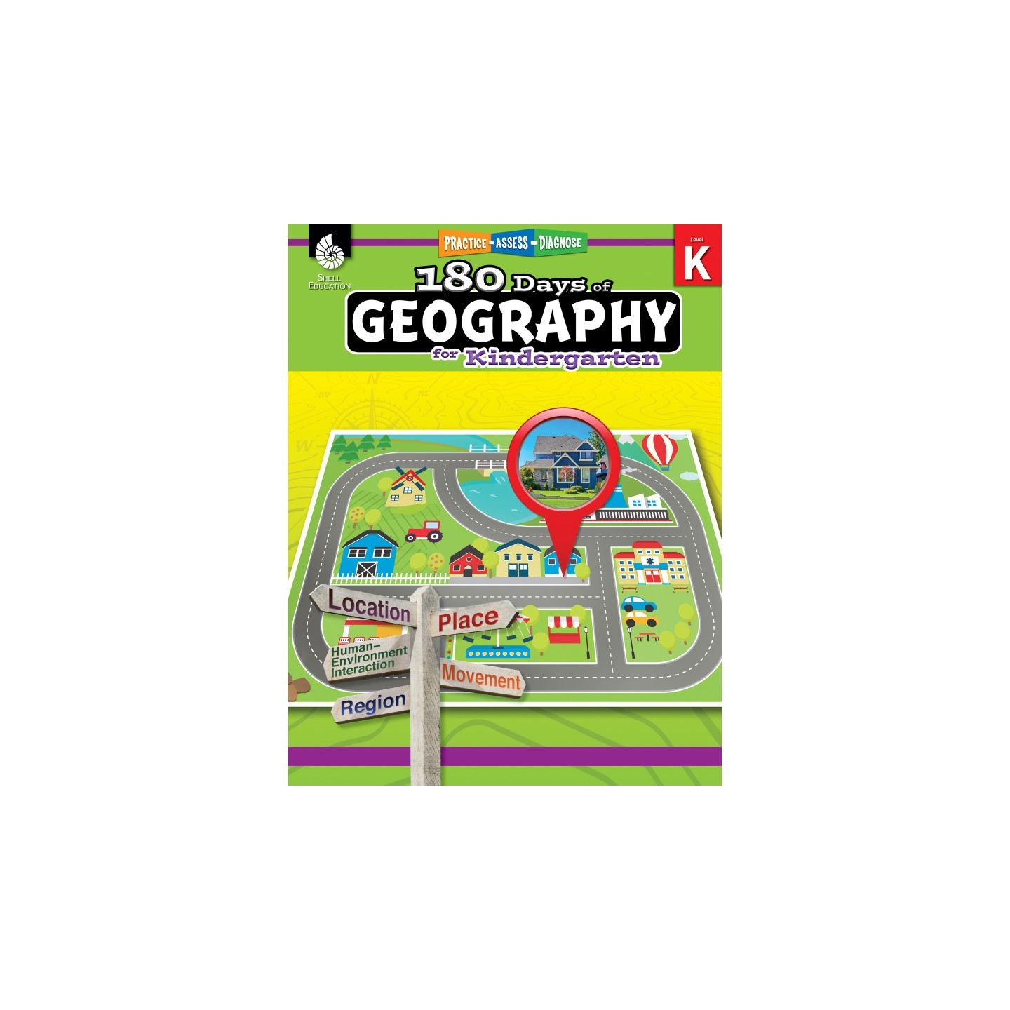 Shell Education 180 Days of Geography for Kindergarten
