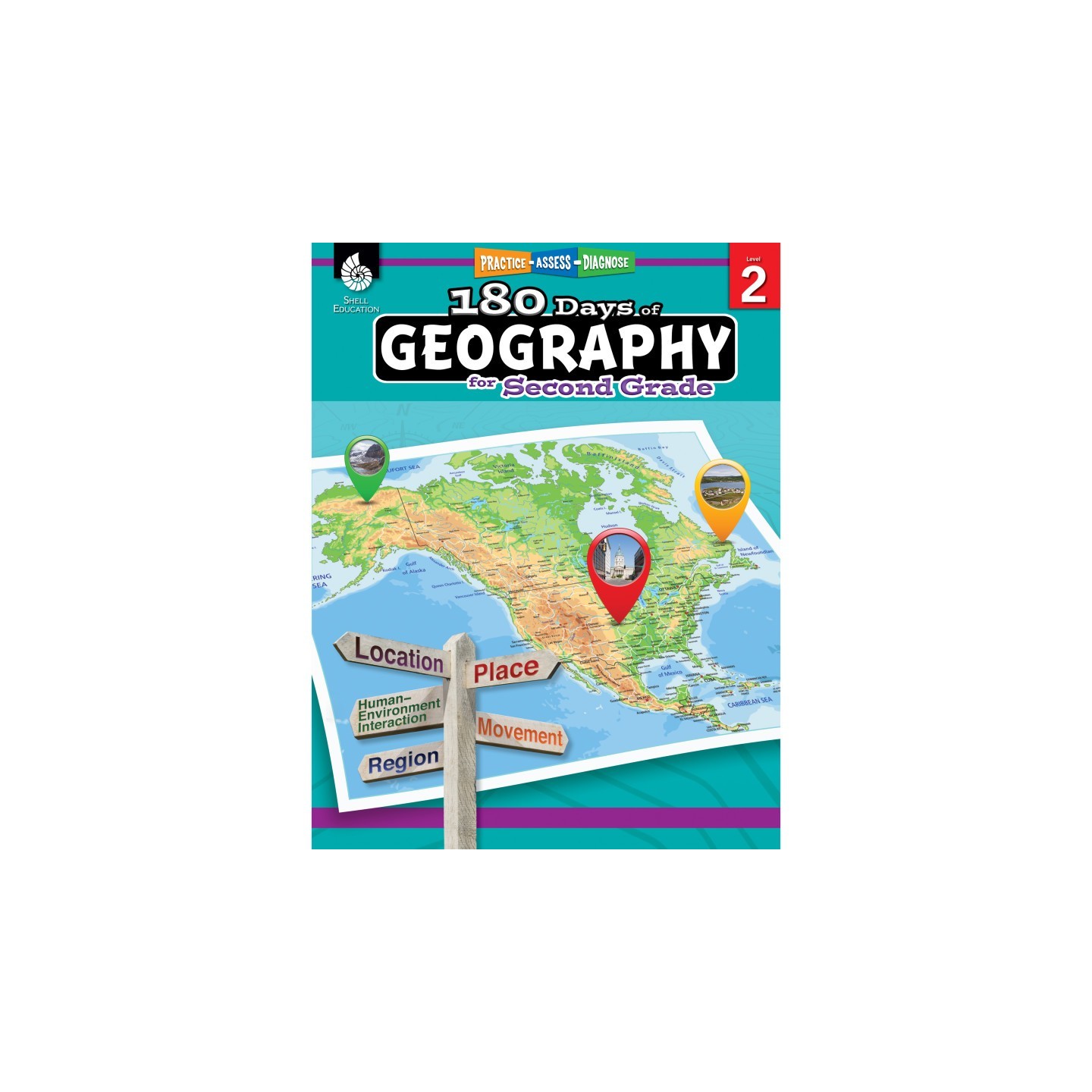 Shell Education 180 Days of Geography for Second Grade