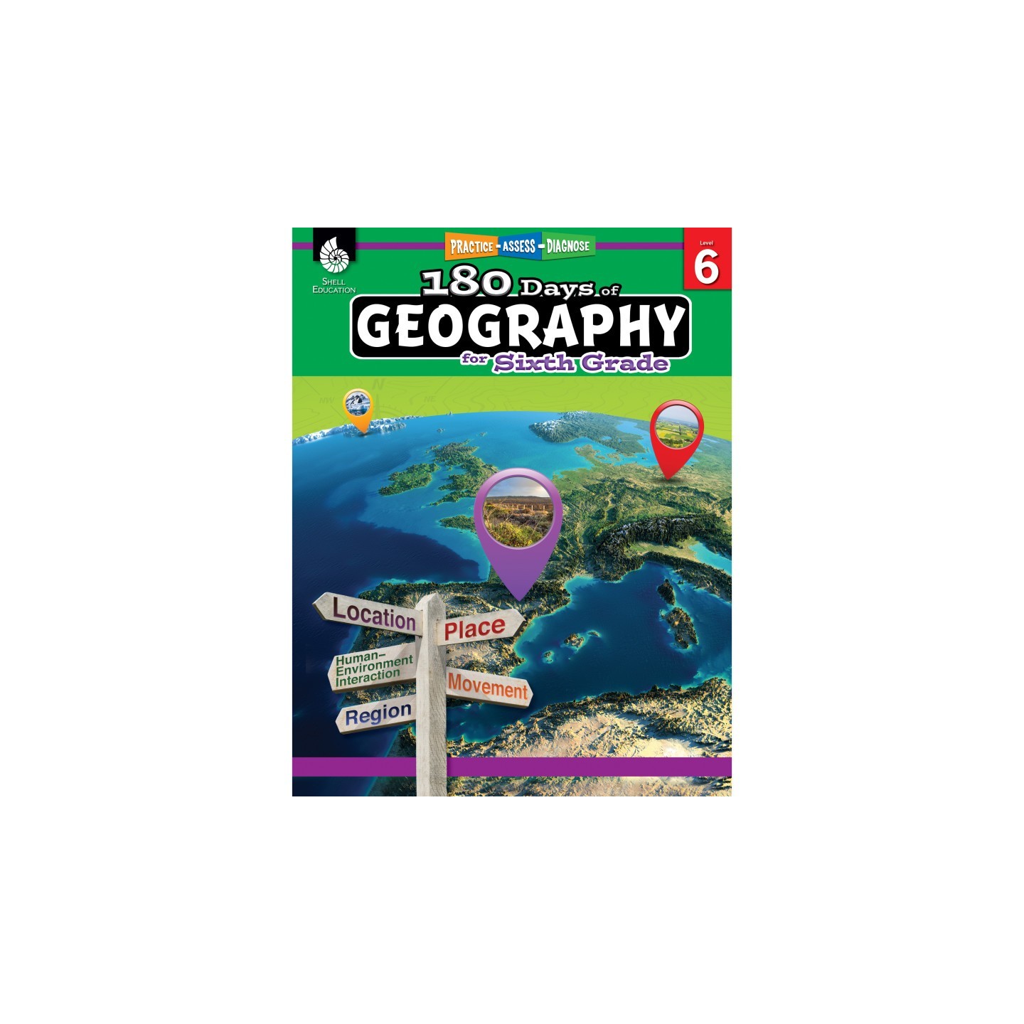 Shell Education 180 Days of Geography for Sixth Grade