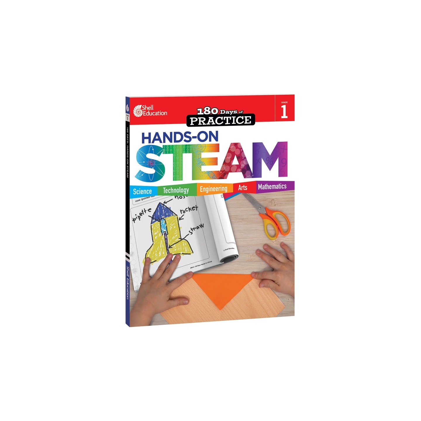 Shell Education 180 Days: Hands-On STEAM, Grade 1