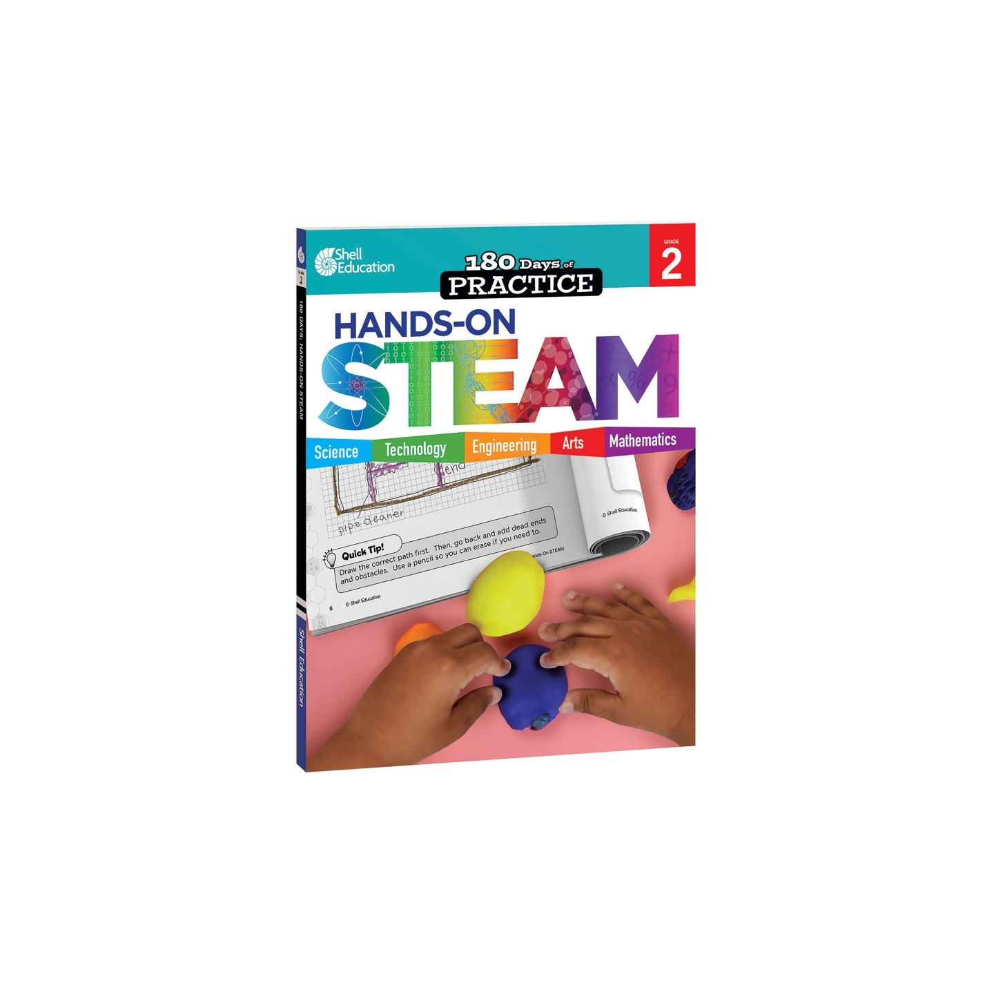Shell Education 180 Days: Hands-On STEAM, Grade 2