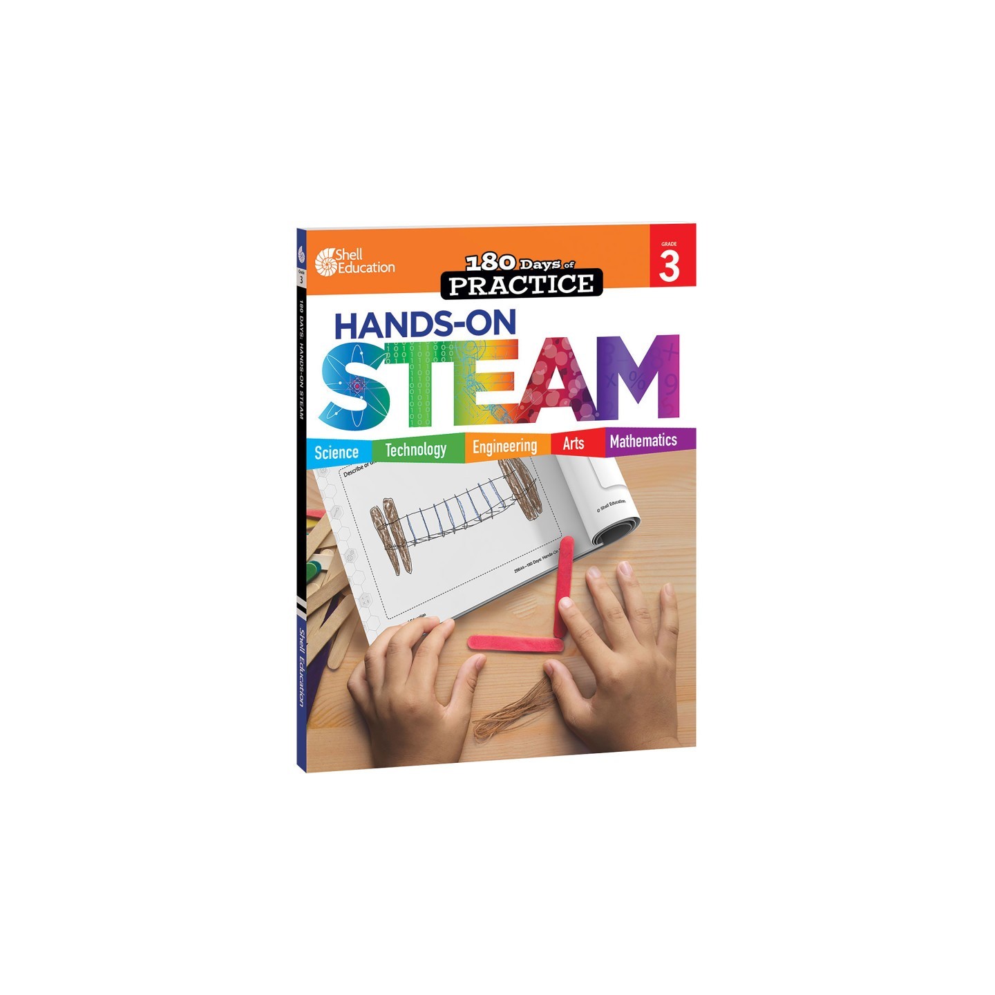 Shell Education 180 Days: Hands-On STEAM, Grade 3