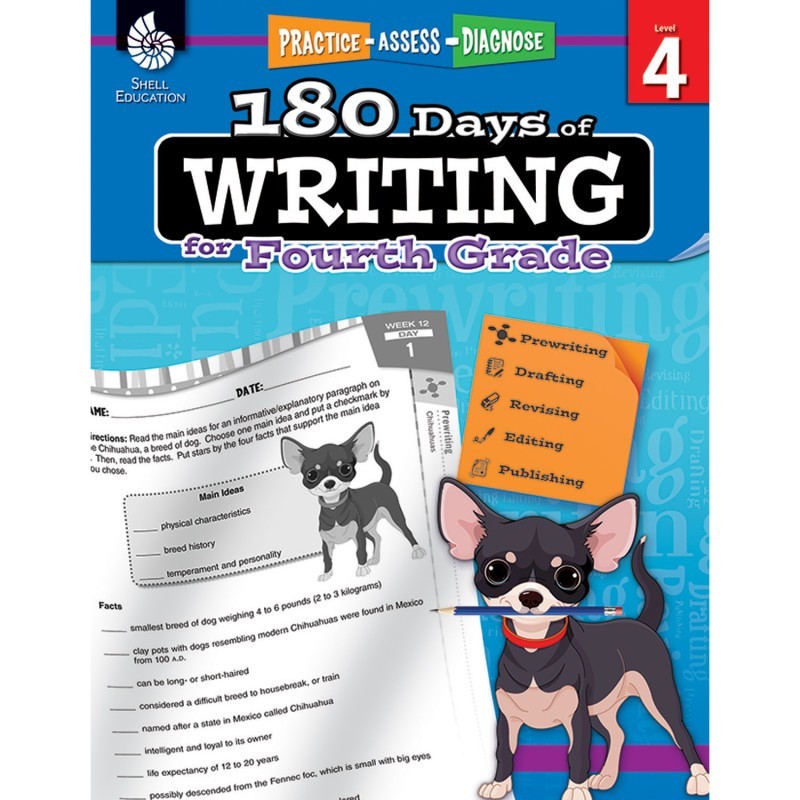 Shell Education 180 Days of Writing for Fourth Grade