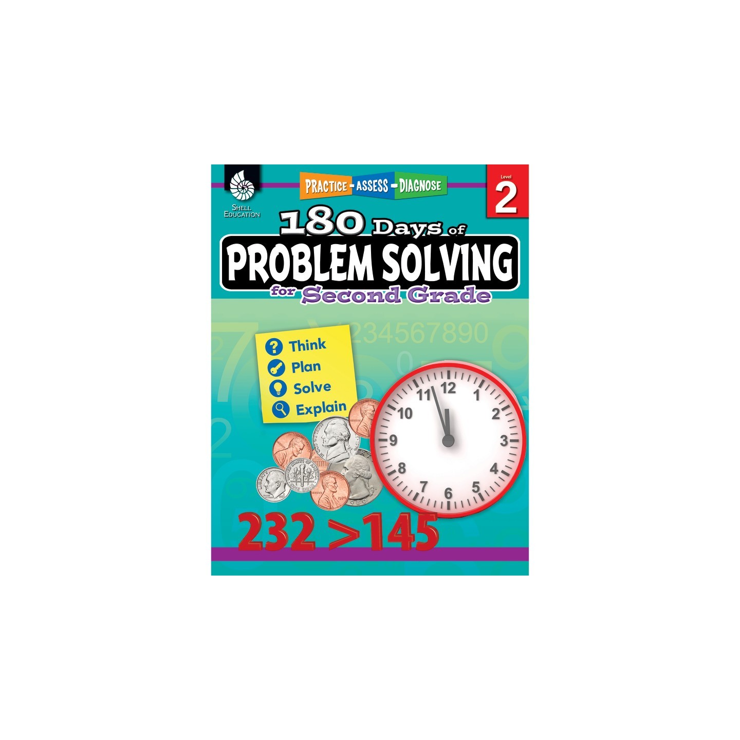 Shell Education 180 Days of Problem Solving for Second Grade