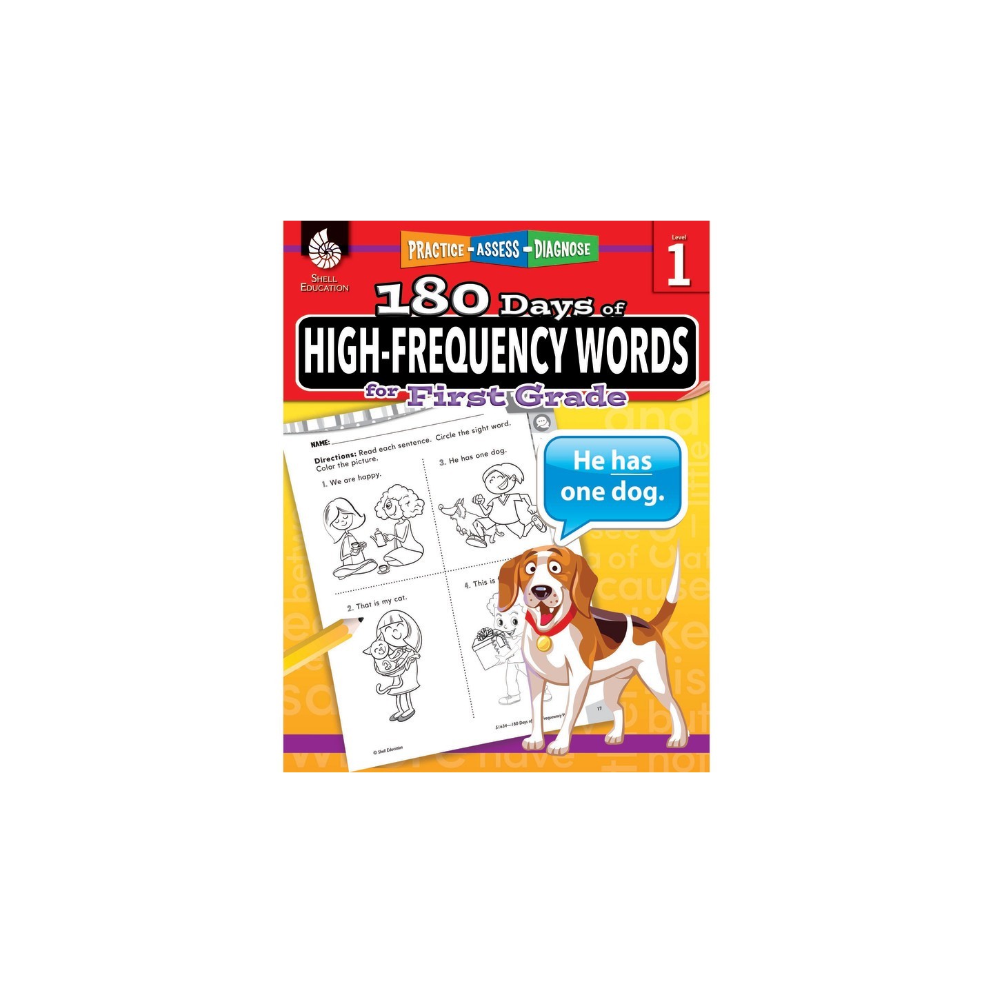 Shell Education 180 Days of High-Frequency Words for First Grade