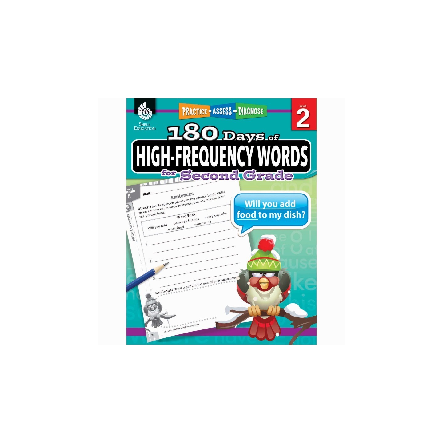 Shell Education 180 Days of High-Frequency Words for Second Grade