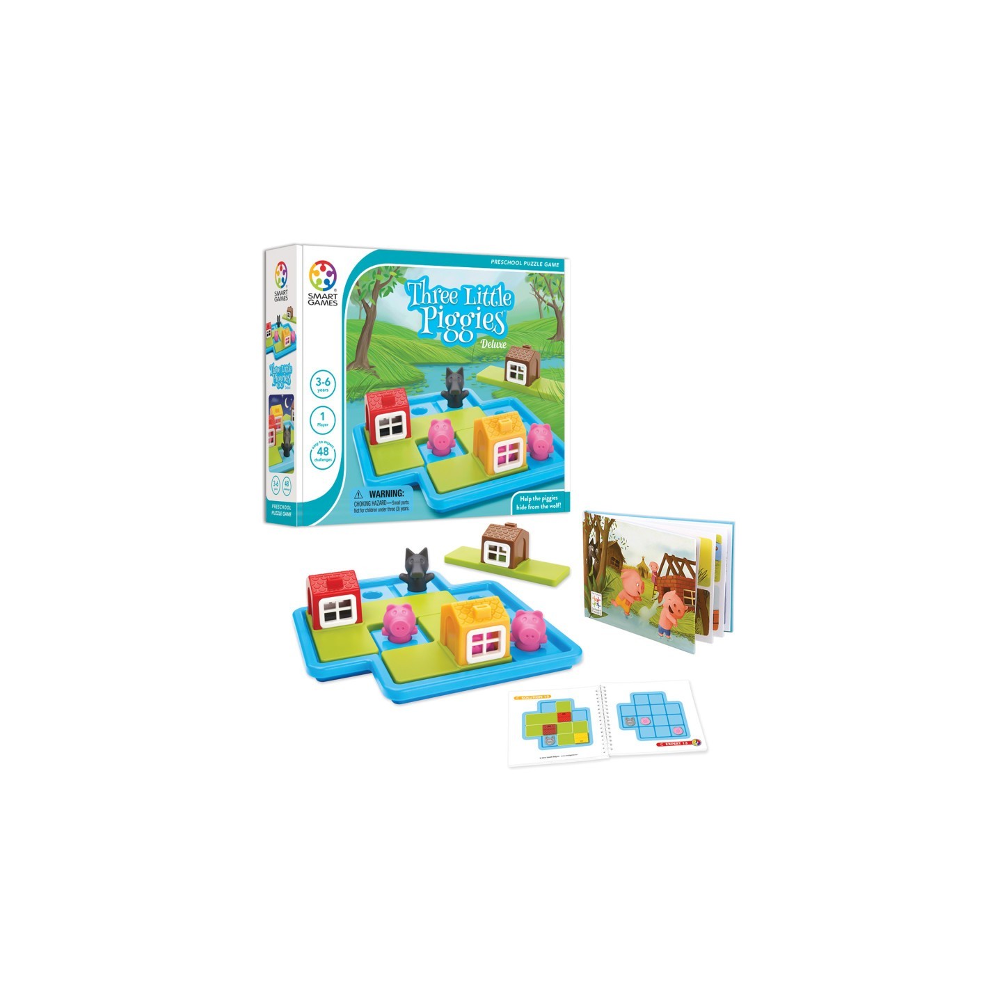 SmartGames® Three Little Piggies Deluxe Preschool Puzzle Game