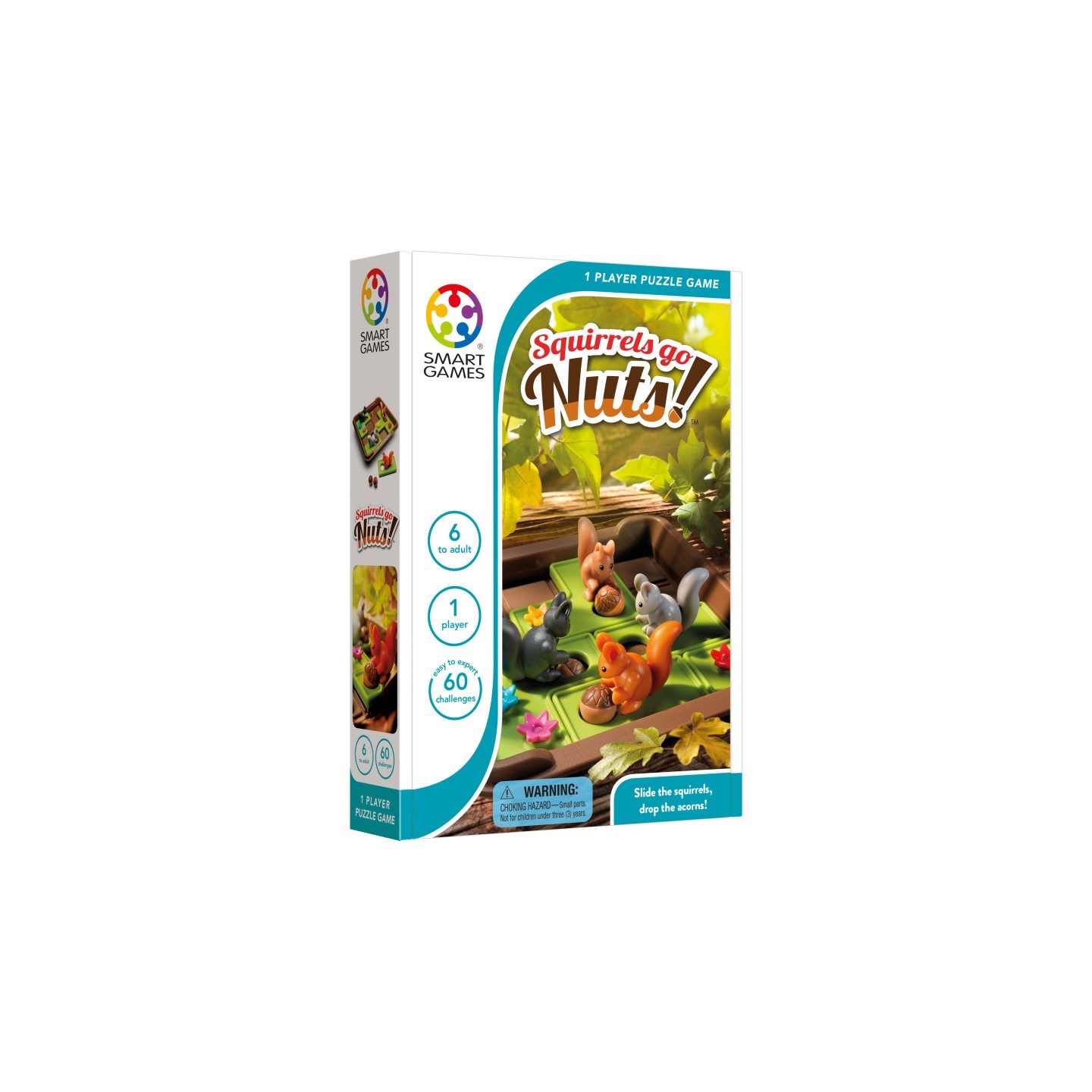SmartGames® Squirrels Go Nuts™ 1-Player Puzzle Game