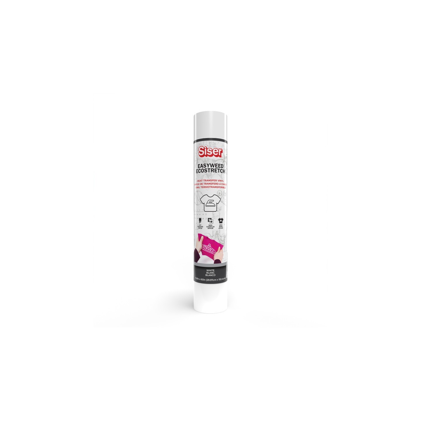 SISER Easyweed Ecostretch HTV Heat Transfer Vinyl, 60", White
