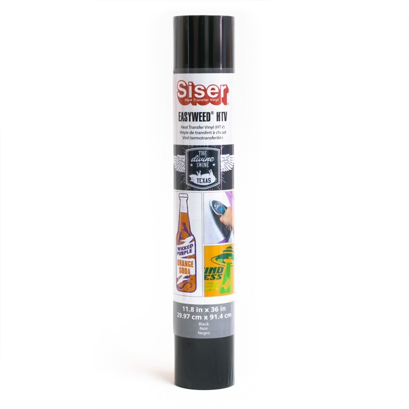 SISER Easyweed HTV Heat Transfer Vinyl, 36", Black