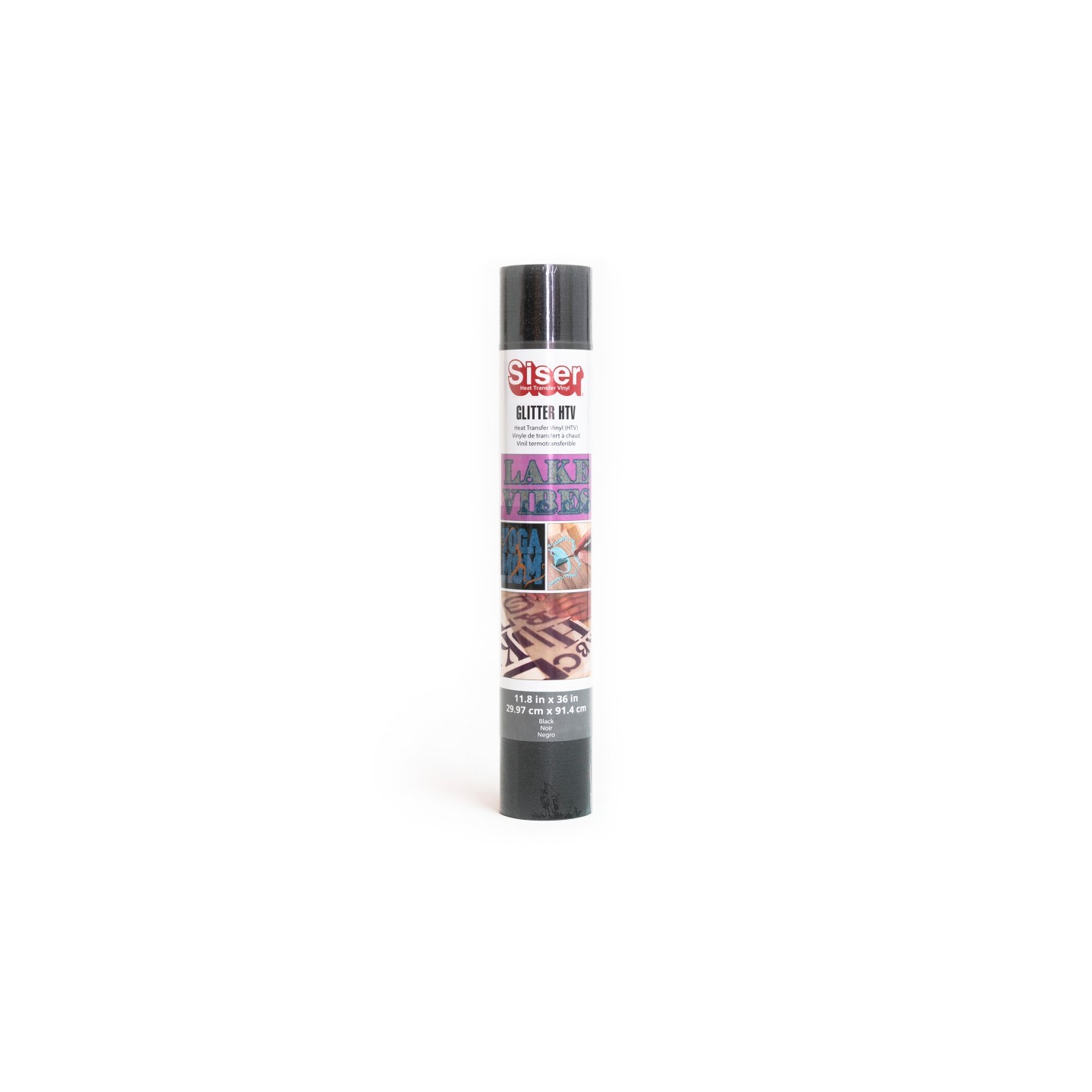 SISER Glitter HTV Heat Transfer Vinyl, 36", Black