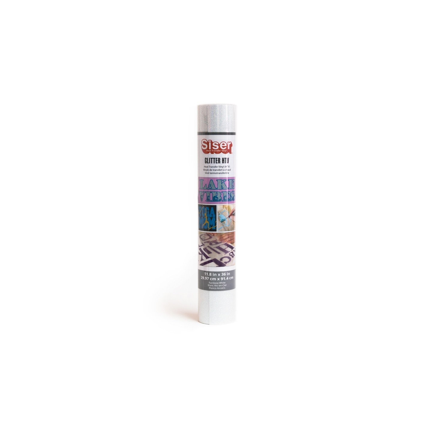 SISER Glitter HTV Heat Transfer Vinyl, 36", Rainbow White
