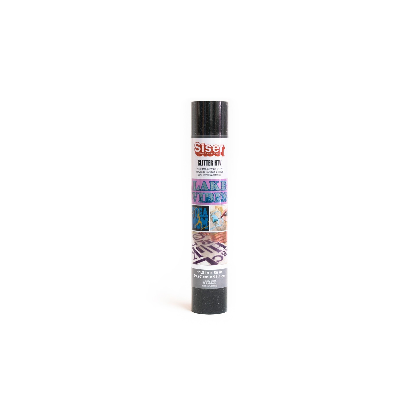 SISER Glitter HTV Heat Transfer Vinyl, 36", Galaxy Black