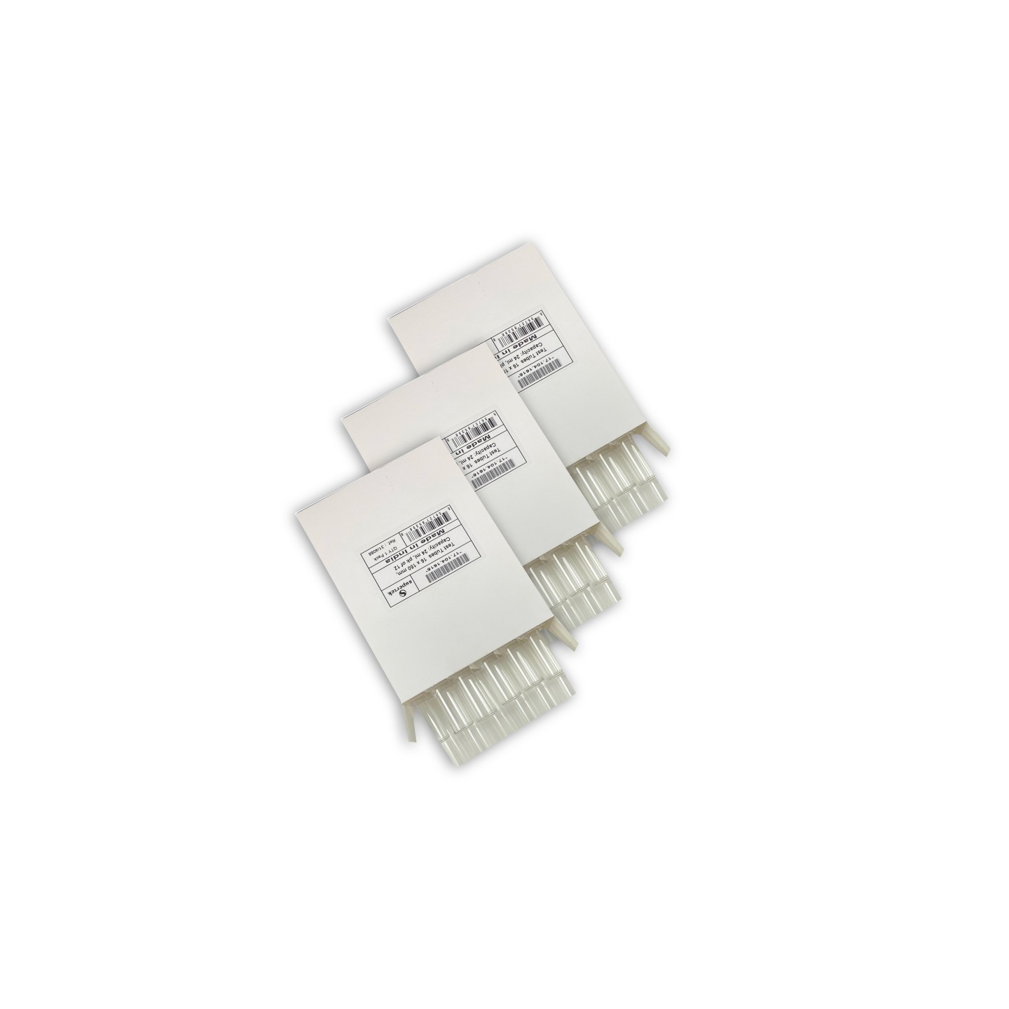 Supertek® Test Tubes, 16 x 150 mm, 24 ml Capacity, 12 Per Pack, 3 Packs