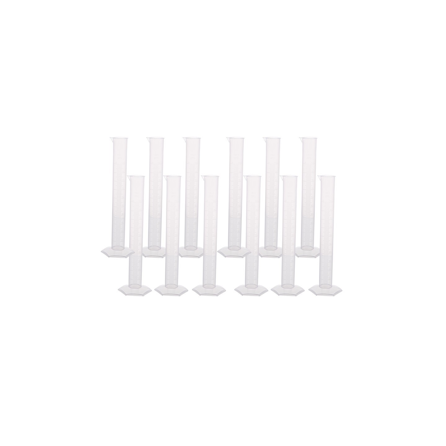 Supertek® Polypropylene Measuring Cylinder, Hexagonal Base, 100ml, Pack of 12