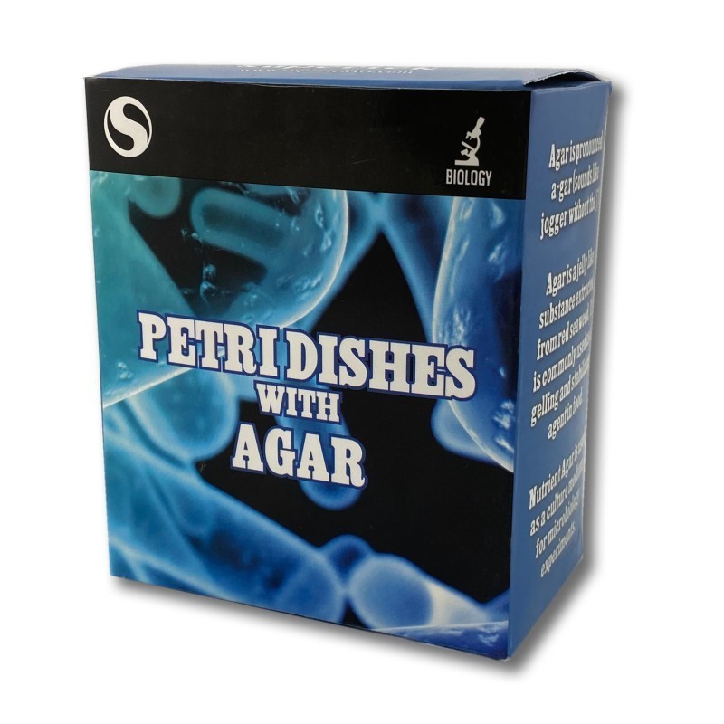 Supertek® Plastic Petri Dish with Agar, Set of 3