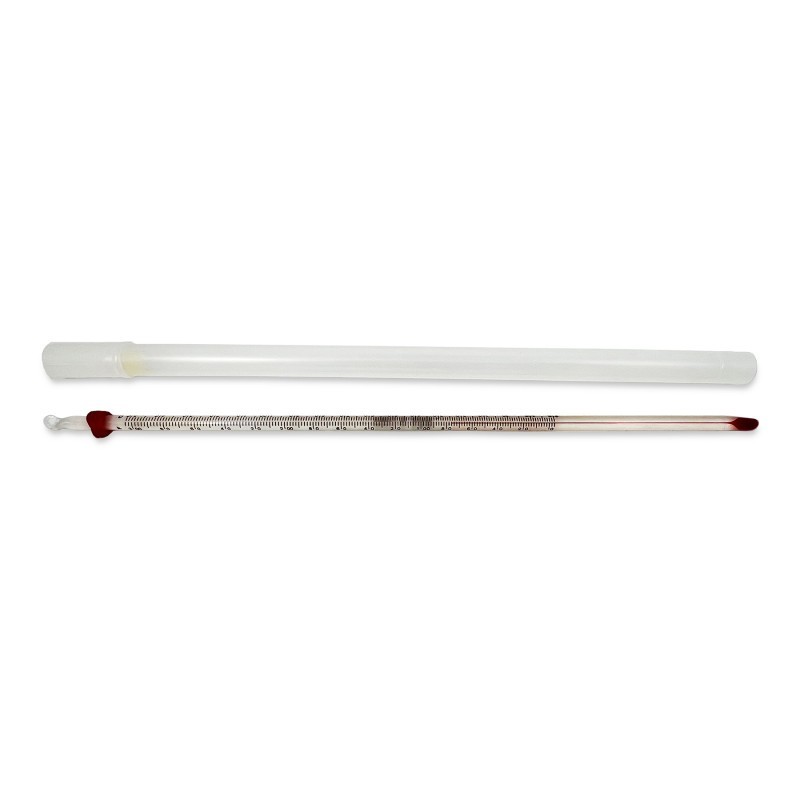 Supertek® Lab Thermometer, Red Liquid,-20-110C/0-230F,Partial