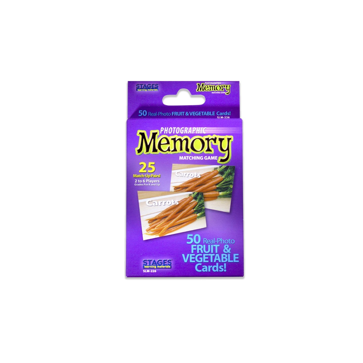 Stages Learning Materials Photographic Memory Matching Game, Fruit & Vegetables