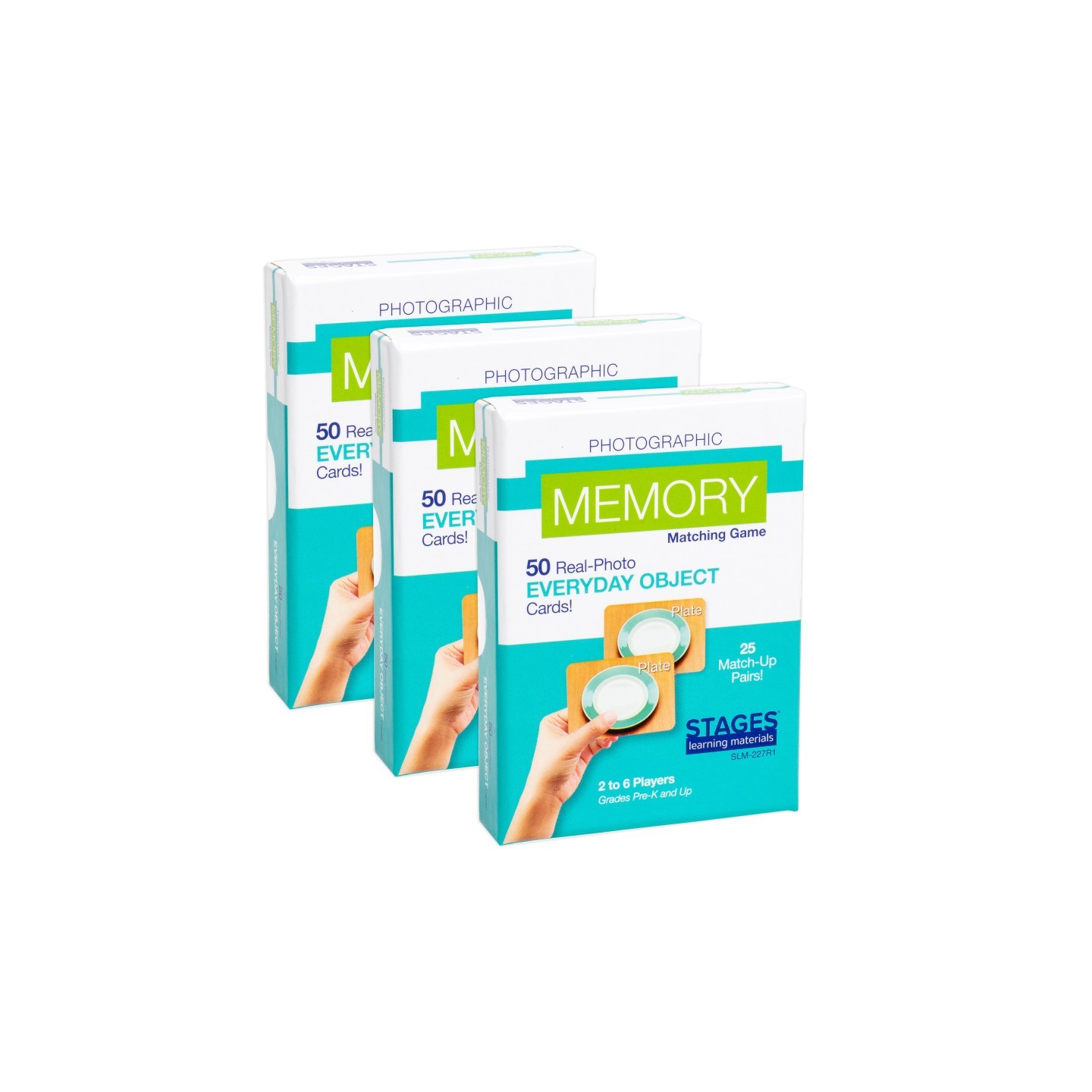 Stages Learning Materials Memory Games - Everyday Objects, Pack of 3