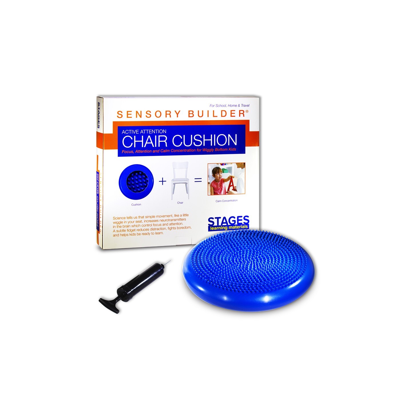 Stages Learning Materials Sensory Builder: Wiggle Cushion (Blue)