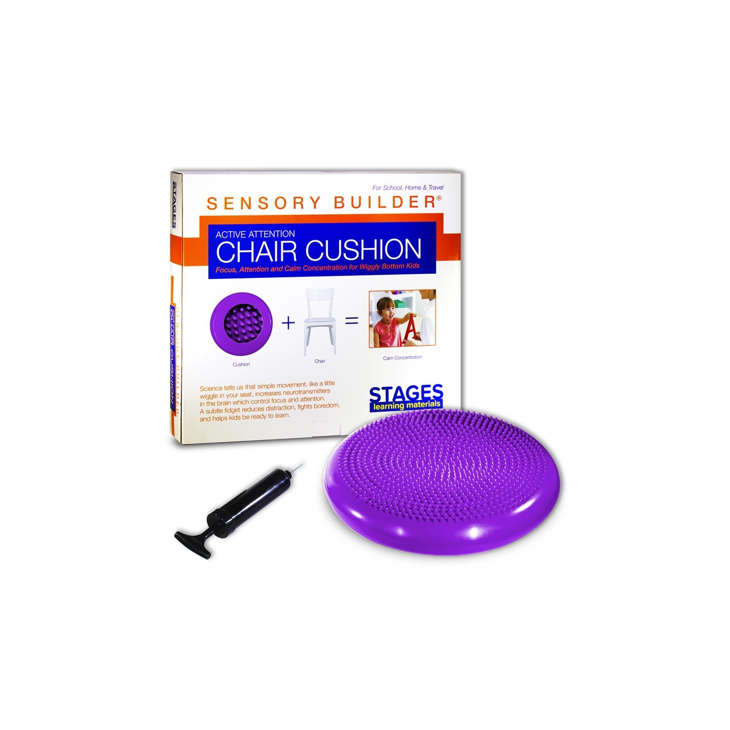 Stages Learning Materials Sensory Builder: Wiggle Cushion, Purple, Seating