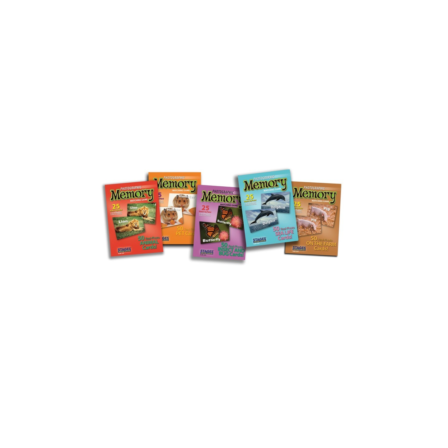 Stages Learning Materials Animal Photographic Memory Matching Game Set