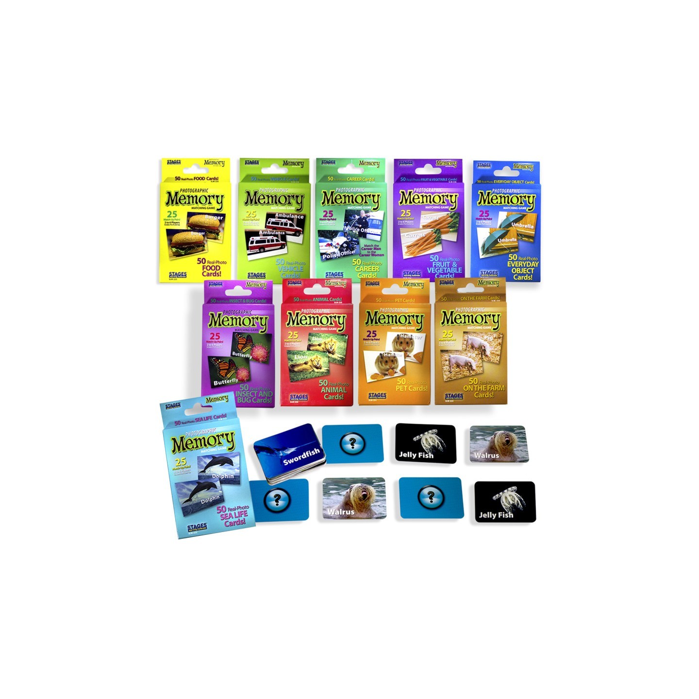 Stages Learning Materials Photographic Memory Matching Games, Set of 10