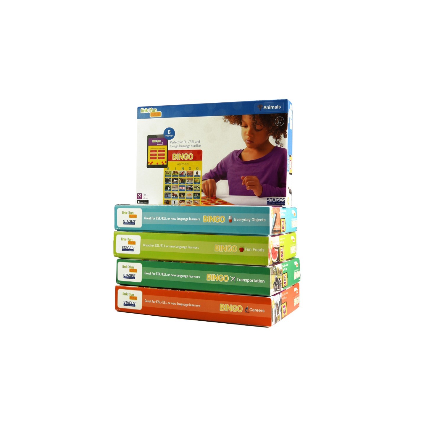 Stages Learning Materials Picture Recognition Bingo Games, Set of all 5