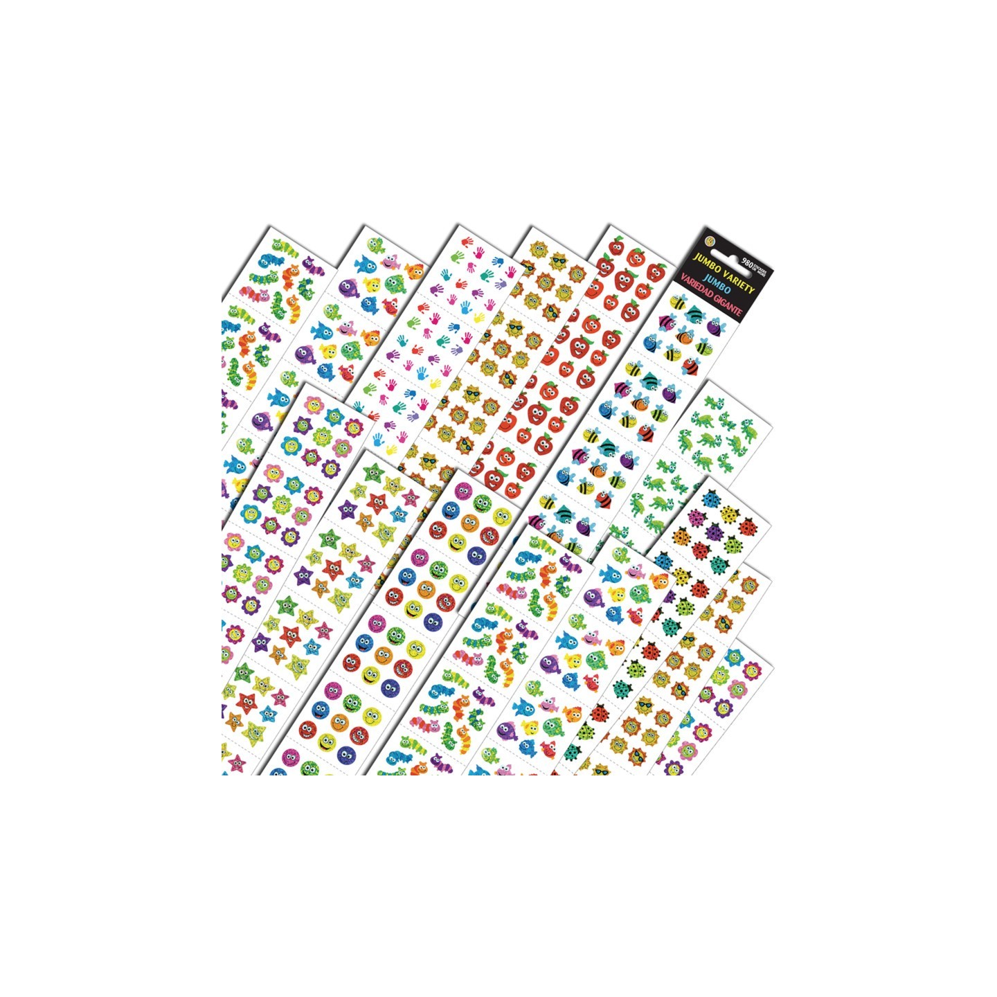 Sandylion Jumbo Variety Assortment Sticker, Pack of 980, 2 Packs