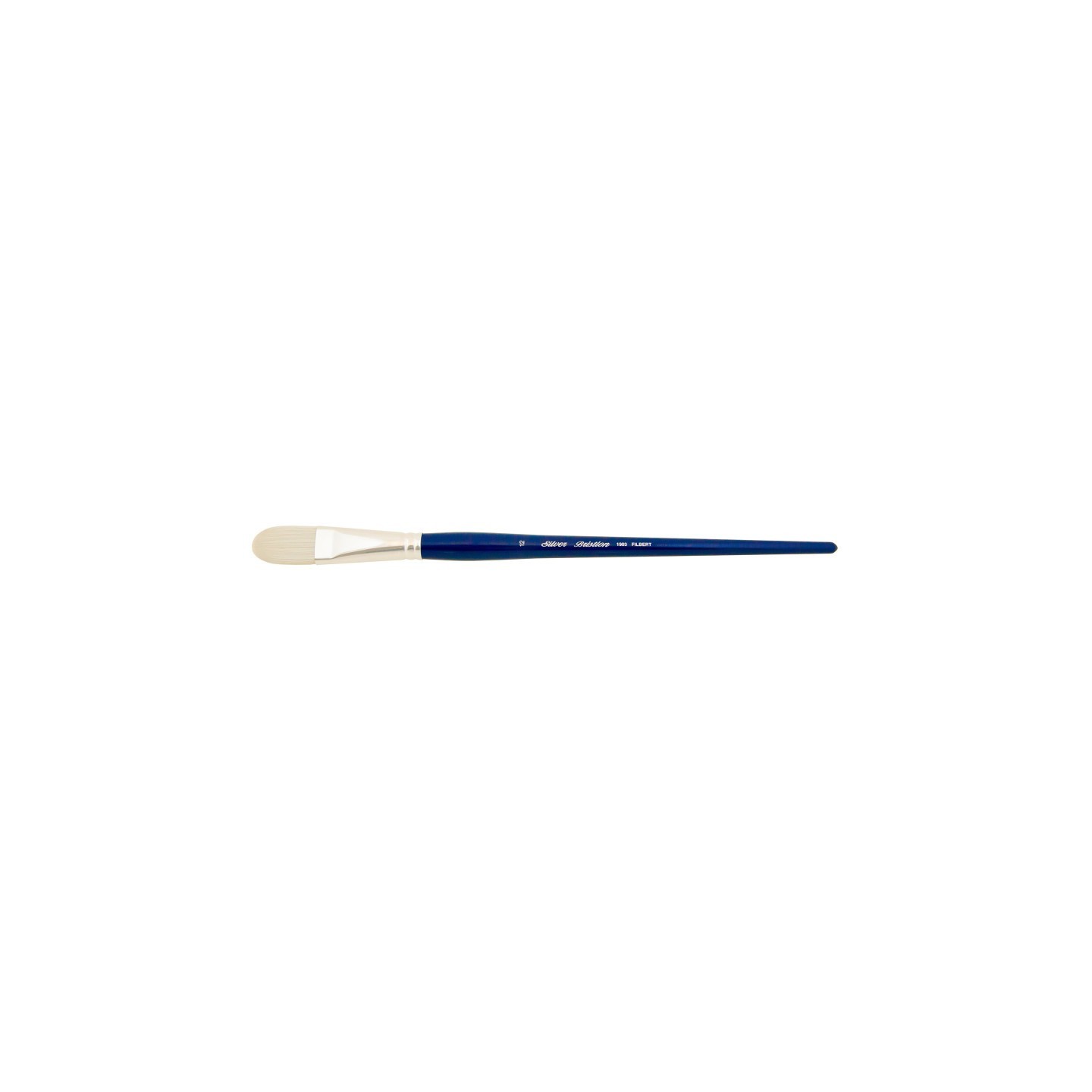 Silver Brush Bristlon Brush, Filbert, Long Handle, Size 12