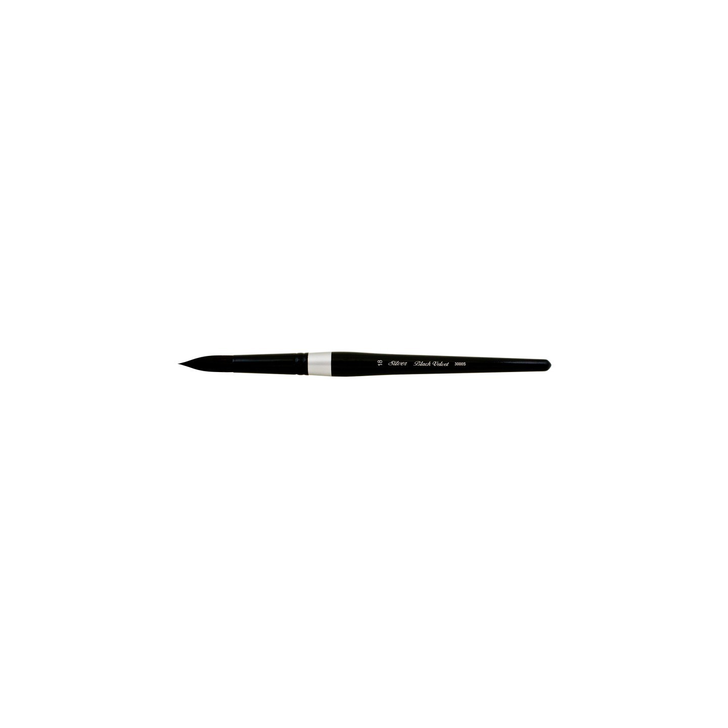 Silver Brush Black Velvet® Brush, Round, Size 18