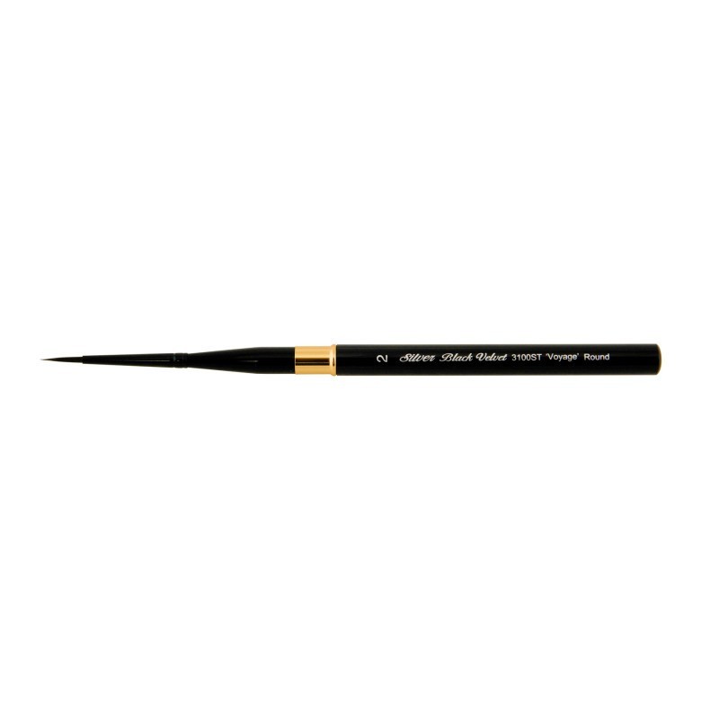 Silver Brush Black Velvet® Voyage™ Travel Round Brush, Size 2