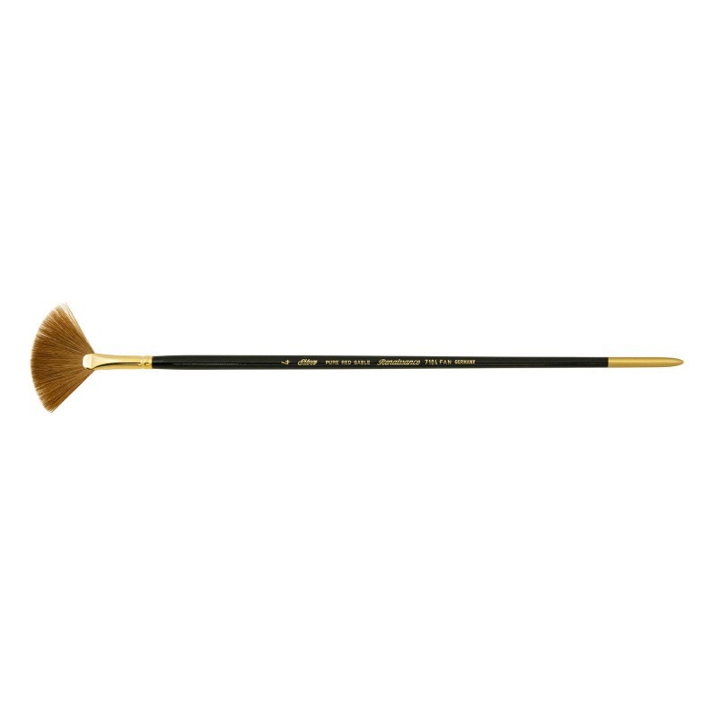 Silver Brush Renaissance® Fan Blender Brush, Long Handle, Size 4