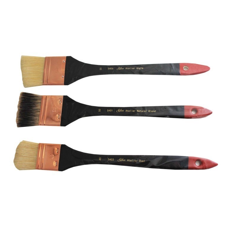 Silver Brush Mottlers Blending & Background Brush Set, 3 Brushes