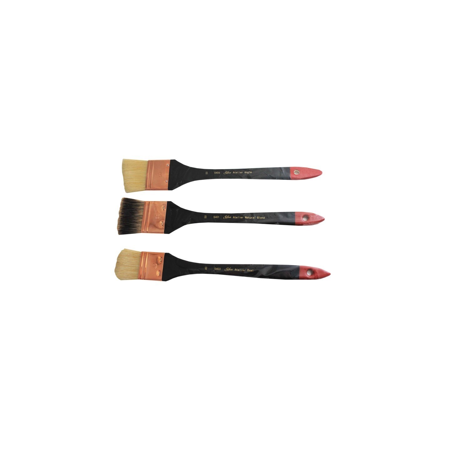 Silver Brush Mottlers Blending & Background Brush Set, 3 Brushes