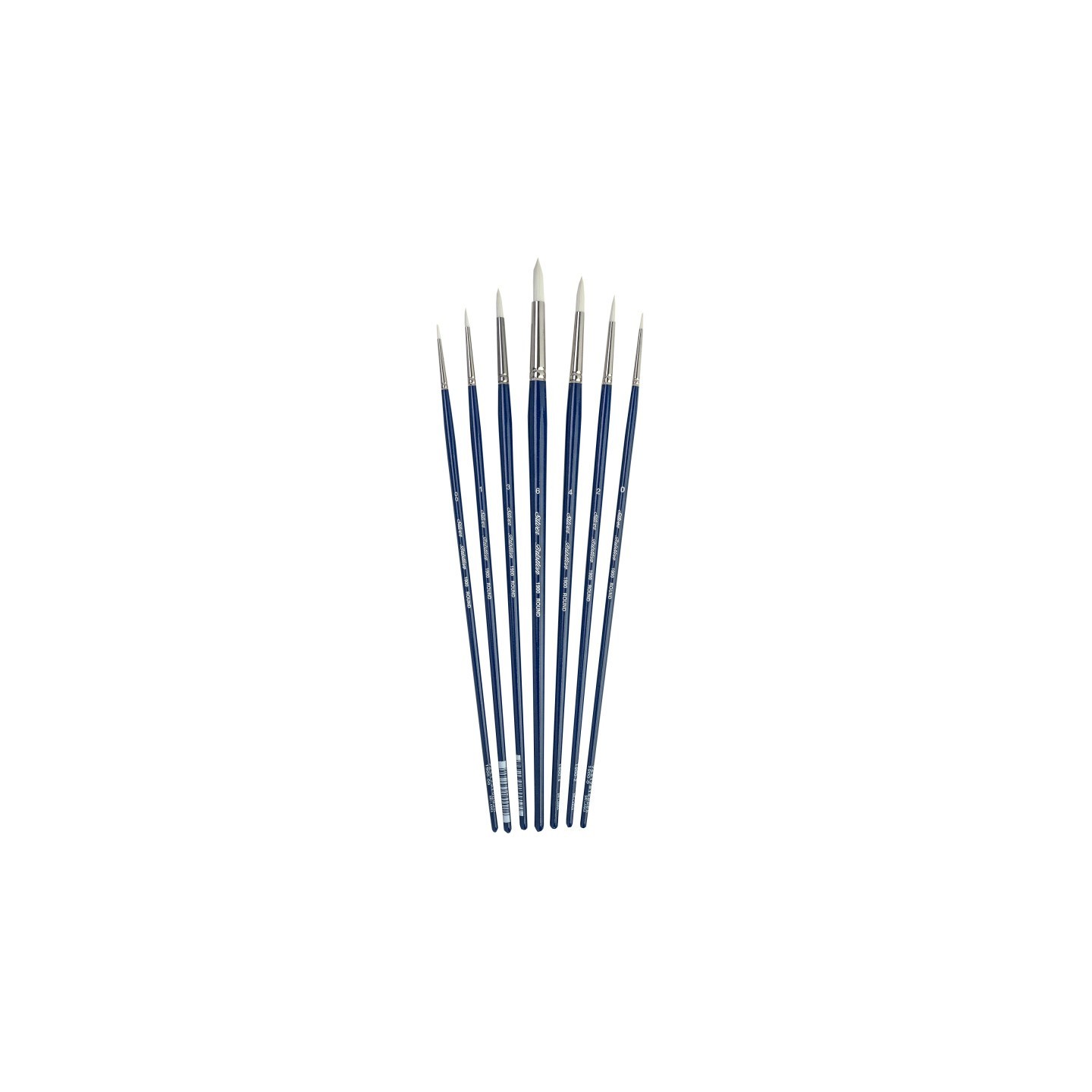 Silver Brush Bristlon Round Brushes, Set of 7