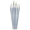 Silver Brush Bristlon Flat Brush Set, 6 Brushes