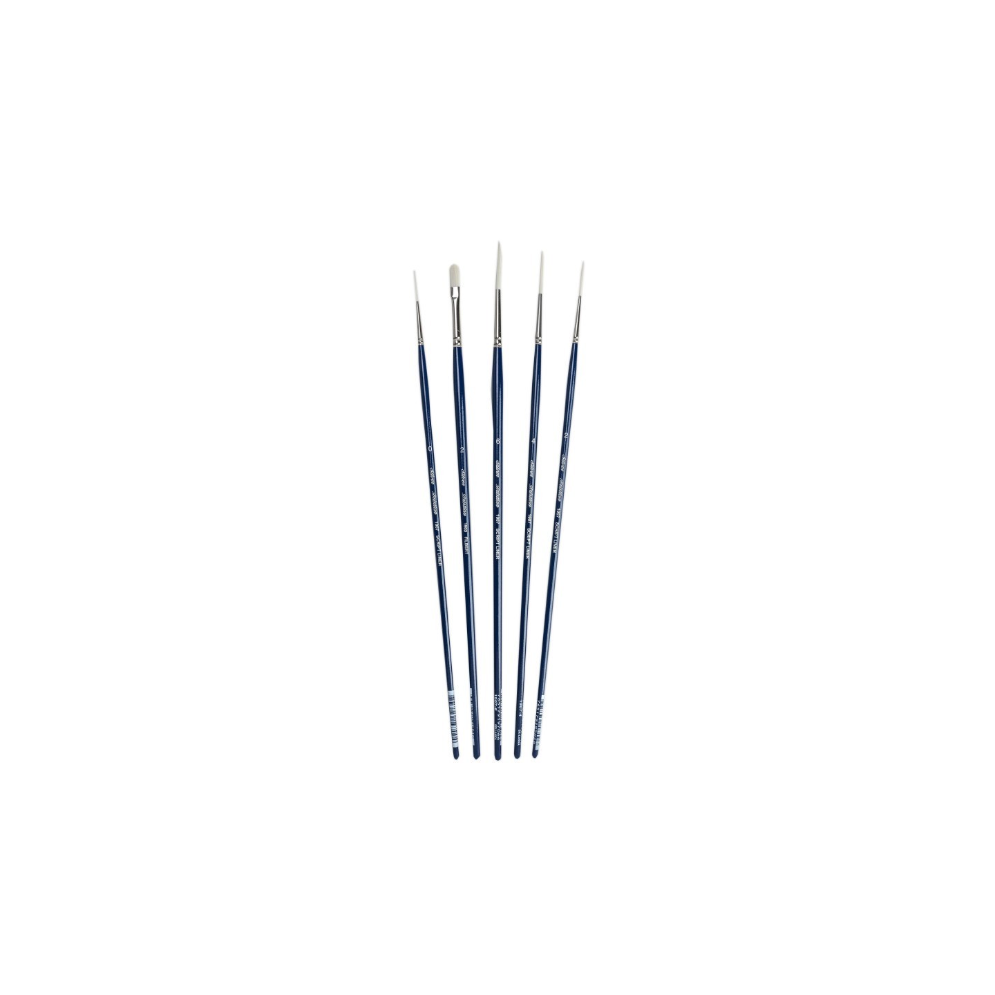 Silver Brush Bristlon Liner Brush Set, 5 Brushes