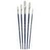 Silver Brush Bristlon Long Filbert Brush Set, 5 Brushes